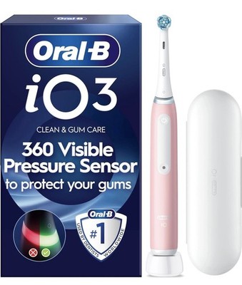 Oral-B iO3 Blush Pink Ultimate Clean Elektrische Zahnbürste & Reiseetui OFFENE BOX