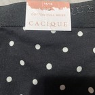 Women’s Cacique Cotton Full Brief Panty Size 14/16 Black/ White Polka Dots — photo 4