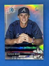 2017 Bowman Chrome Prospects Refractors #BCP74 Patrick Weigel Braves #/499
