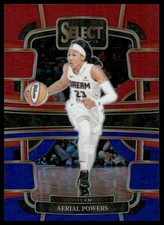 Aerial Powers /399 2024 Panini Select WNBA #70 Prizms Red and Blue Atlanta Dream