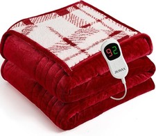 72"x84" Electric Heated Blanket Flannel Heating Blanket with 10 Heating Levels
