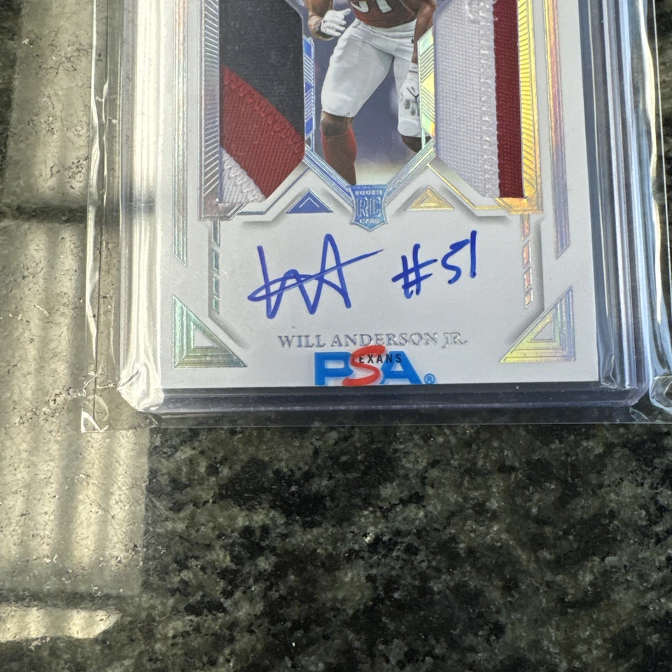 2024 Flawless Will Anderson Jr. 2023 Rookie Dual Patch Auto RC Silver /20 - Image 2 of 4