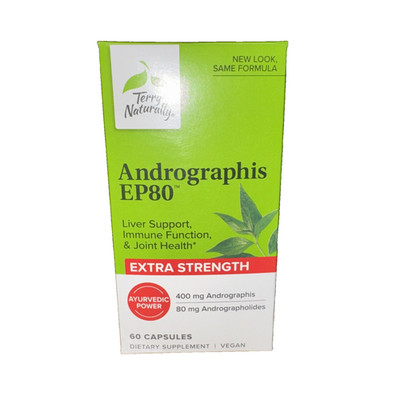 Terry Naturally Andrographis EP80 Extra Strength 60 Capsules Liver Support 10/27