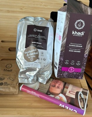 Khadi Dark Brown Permanent Hair Color 3.5 oz   Natural & Vegan (Damaged Box)