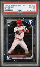 DANTE NORI 2024 Bowman Draft Sapphire 1st Black Refractor /10 PSA 10 POP 1