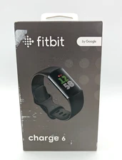 Fitbit Charge 6 Fitness Tracker GPS Heart Rate Black – Open Box