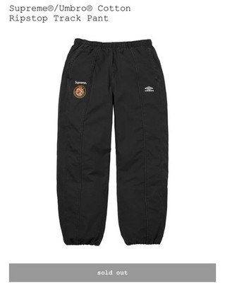 Size Medium SS26 Supreme X Umbro Ripstop Track Pant Black