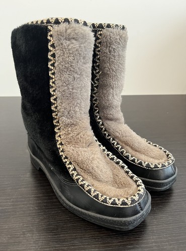 Vintage Snowland Sherpa Winter Boots Women’s Size 7 Ski Snow Faux Fur