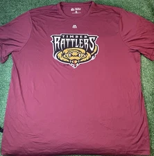 Wisconsin TIMBER RATTLERS MiLB Maroon T-shirt Men's Size 3XL Tee Baseball NWOT