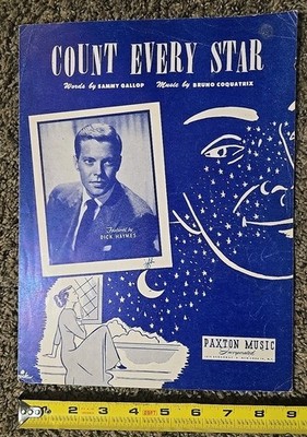 Count Every Star Vintage Sheet Music Dick Haymes 1950s Paxton Music