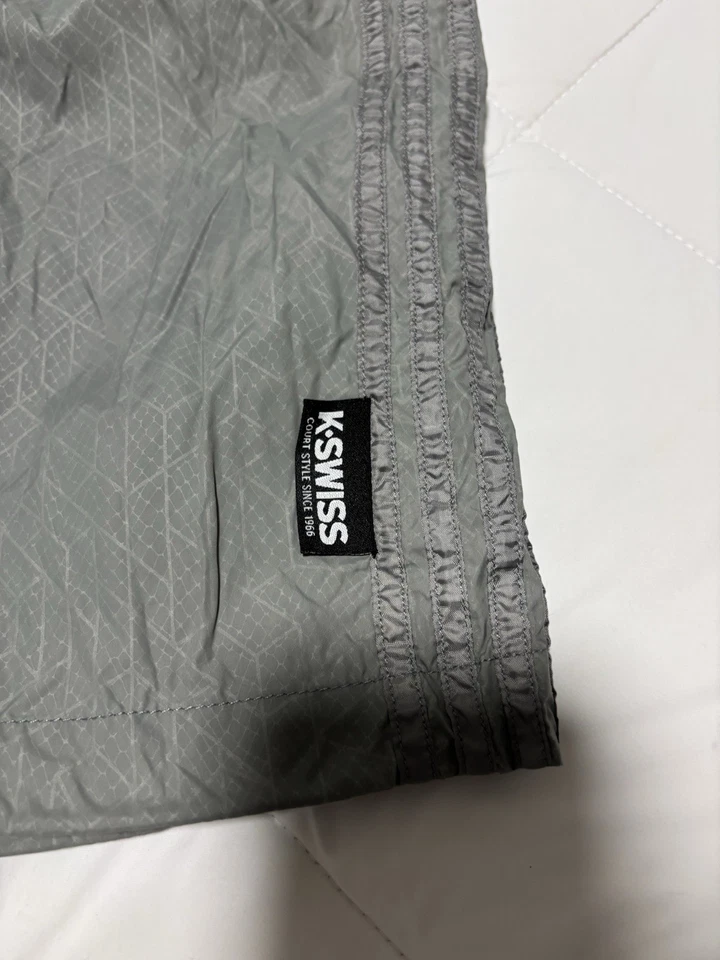 Pantalones de chándal K-Swiss forrados de malla geométrica talla L ropa deportiva ocio informal Foto 3 de 4