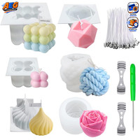 Silikonformen Set 3D Diy FüR Bubble Kerzen GießEn 6 StüCk Basteln Dekoration
