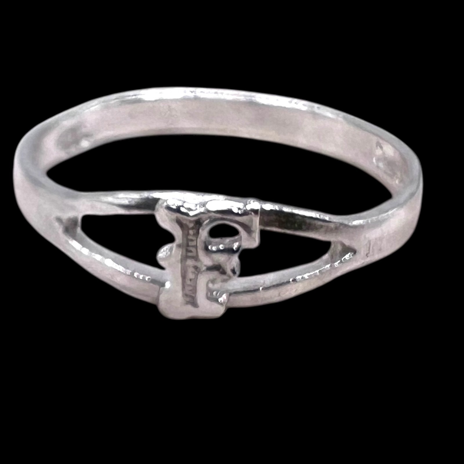 Initial Letter F Ring 925 Solid Sterling Silver P… - image 13