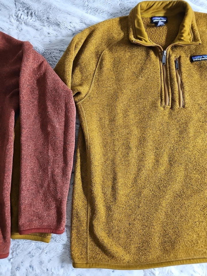 2x Patagonia Better Suéter Para Hombres Mediano 1/4 Cremallera Pullover Forrado en Vellón (Lote 2) B4 Foto 3 de 4