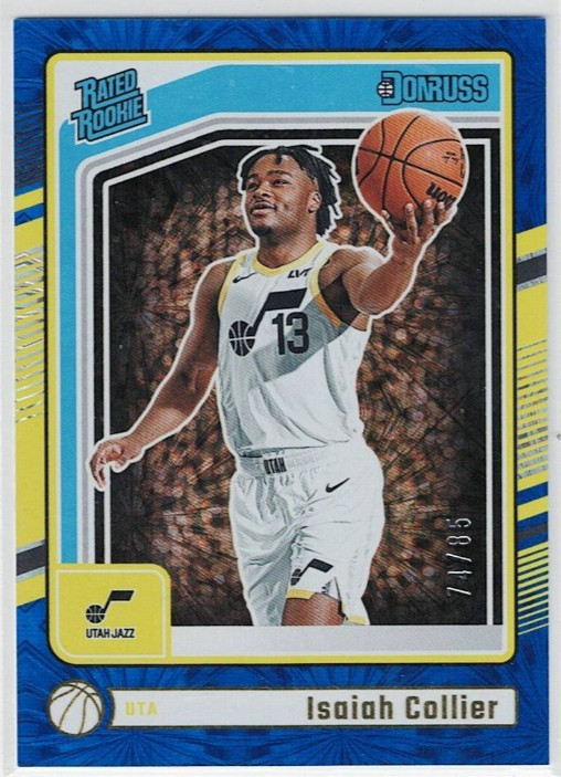 2024-25 Panini Donruss Isaiah Collier #237 Blue Fireworks /85 - Utah Jazz