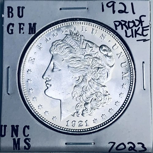 1921 BU GEM MORGAN SILVER DOLLAR UNC MS+++ U.S. MINT RARE COIN 7023
