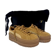 Scarpe da ginnastica Puma Rihanna con tacchetti Creeper marrone dorato nuove taglia 5,5 