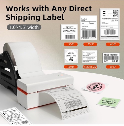 ORGSTA Thermal Shipping Label Printer USB 4x6 Barcode Labels for USPS UPS FedEx - Picture 4 of 5