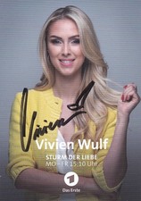 Autogrammkarte Vivien Wulf - TV-Schauspielerin - Sturm der Liebe  - ARD