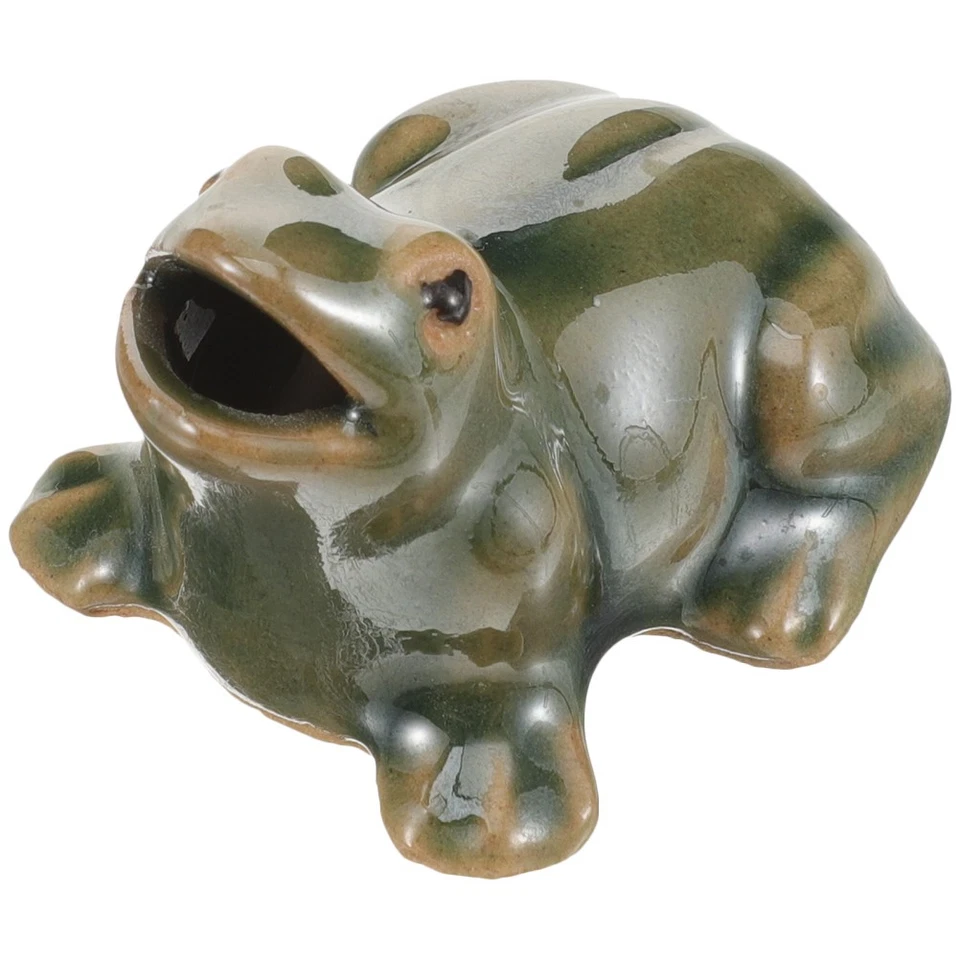 Frog Statue Water Figurine Outdoor Fountain Decorations for Frogs