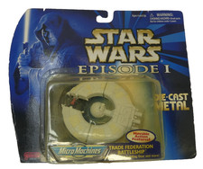VINTAGE 1998 GALOOB STAR WARS TRADE FEDERATION BATTLESHIP ACTION FIGURE IN BOX