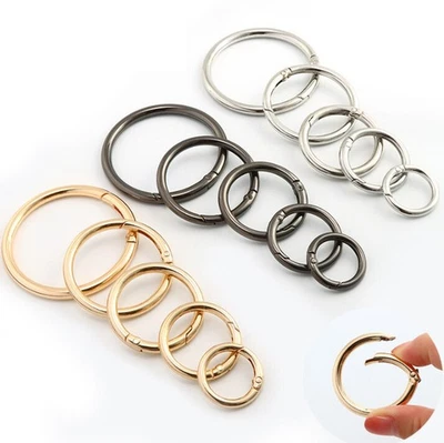 Clips mousqueton ronds durables pour porte-clés, sacs et accessoires - Photo 1/4