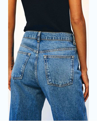 Janina Damen Jeans blau Gr.40 Mom High Waist Denim Five-Pocket Reißv.