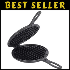 Lehman's Cast Iron Waffle Maker - 7" Round Waffles