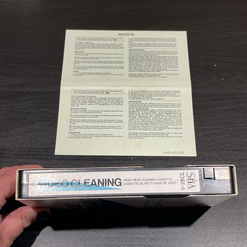 Sony Videokopf Reinigung VHS Kassette Tape V-25CL Videorecorder Recorder - Bild 7 von 9