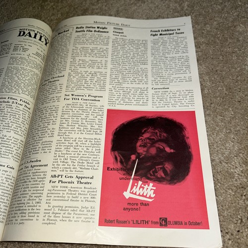 Sep 14 1964 MOTION PICTURE DAILY-THE PUMPKIN EATER Anne Bancroft, Peter Finch Ad - Picture 4 of 6