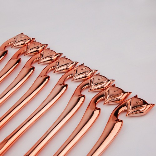 Elegante Ganci all'uncinetto Maniglia Fox 8pz Set Ago Oro Rosa per Artigianato - Imagen 17 de 20