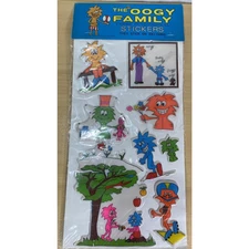 Vintage Laurie Import 1983 The Oogly Family Three Dimensional Stickers