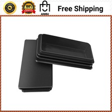  Set of 8 2"x 4"OD Rectangular Tube Plug, Non-Slip Plastic Tubing End Cap, NEW