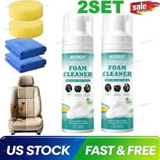 2X No  Rinse Nano Foam Detailing Spray Car Interior Dirt Stain Cleaner Spray HOT