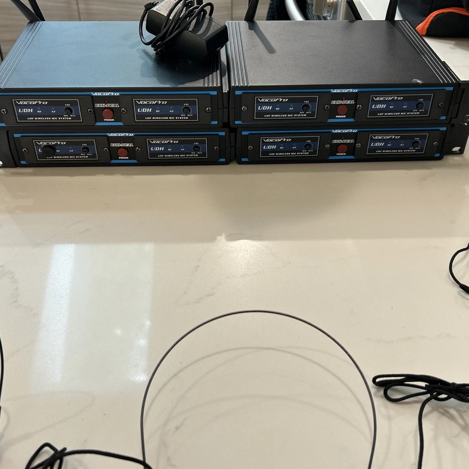 VocoPro UDH-Dual-B1 UHF Microphone W 8 Body Packs System with headsets - Image 2 of 4