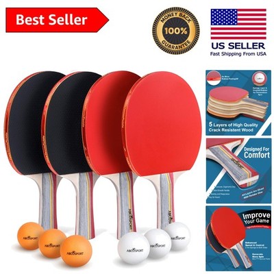 Durable Table Tennis Paddles and Balls Set   Ideal for Tournaments & Home Play