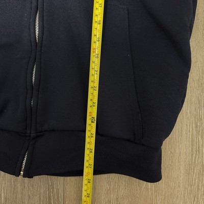 Vintage Pluma Full Zip Blue Hoodie Waffle Lined Thermal Men's