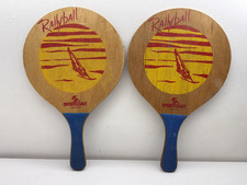 Vintage Sportcraft RALLYBALL Paddles Racket Beach Game 16 x10 Malaysia Wood