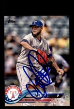 Signed Baseball Card Auto Martin Perez 2018 Topps #395 Texas Rangers