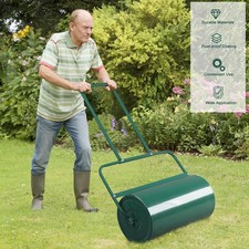 24 Inch Heavy Duty Push/Tow Lawn Roller Sod Roller Filled w/ Water