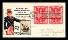 DR JIM STAMPS US COVER FRANCIS SCOTT KEY FDC SCOTT 962 BLOCK OF 4 CROSBY PHOTO