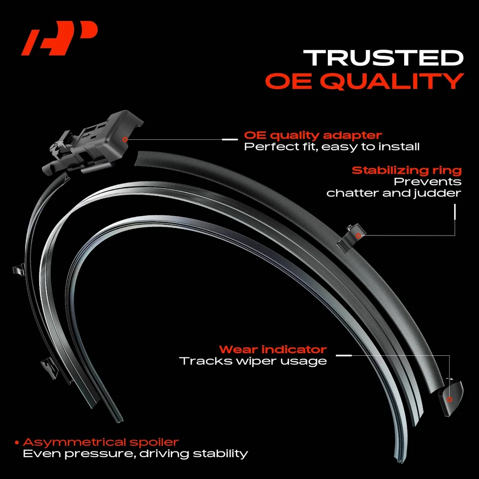 A-Premium 2x Front 26" & 19" Windshield Wiper Blades for BMW 530i 740i xDrive M5 - Image 4 of 4