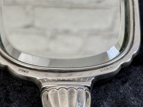 Birks Sterling Silver Vanity Set Mirror Brush Comb Frame Monogram R - 3 Piece - Picture 4 of 11