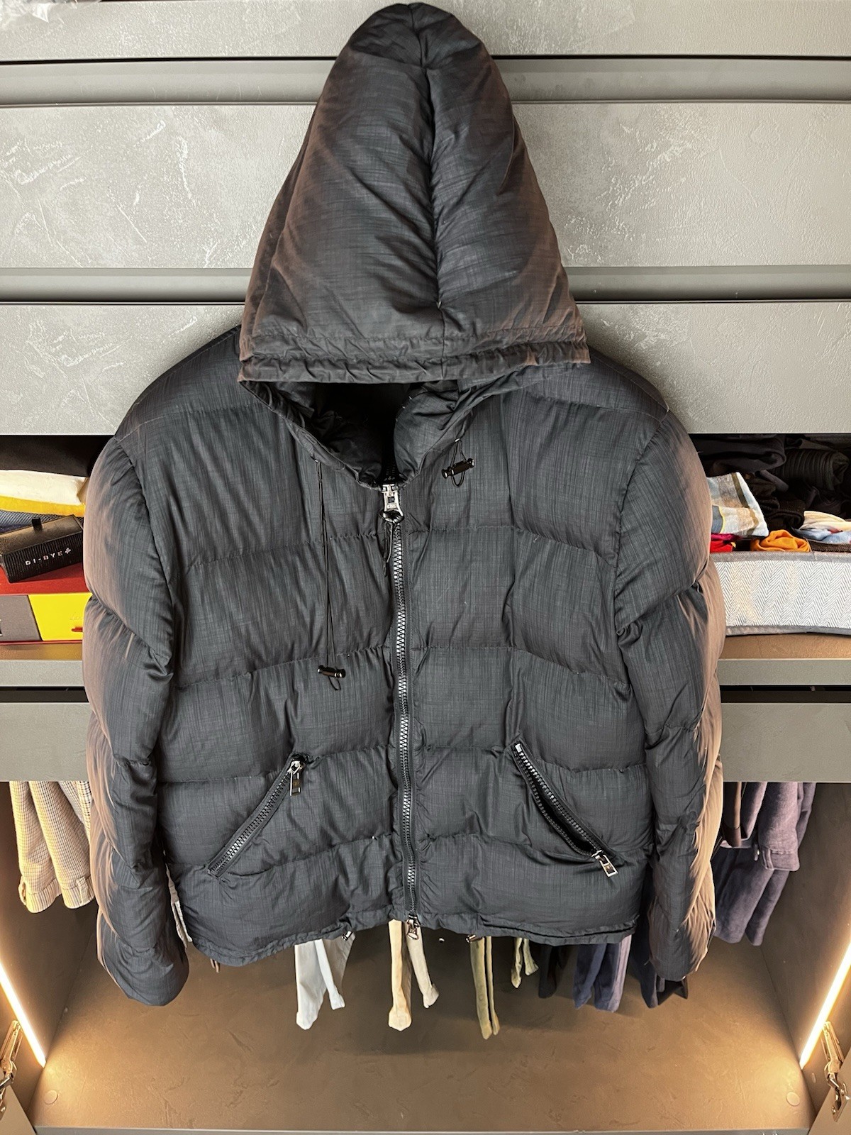 Paolo Pecora Milano Techno Couture Piumino Trapuntato Uomo 50 Grigio Zip