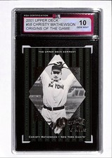 2001 Upper Deck Hall of Famers Christy Mathewson (Free Shipping $100+) 7 #58