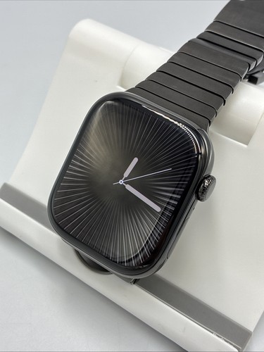 Apple Watch Series 10 46mm Slate Titanium + Cell - Gliederarmband - 100% Batt - Bild 5 von 13