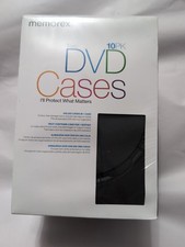 NEW Box Memorex Twin Double DVD Storage Cases 10-Pack, 2 DVDs fit in each case