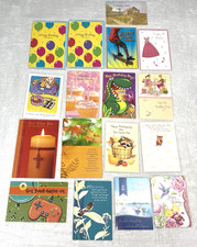 Lot of 17 Assorted Birthday Greeting Cards  15 Envelopes All Birthday Themed