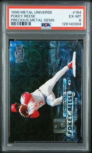 1998 METAL UNIVERSE PRECIOUS METAL GEMS #154 POKEY REESE 12/50 PSA 6