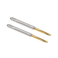 2Pack Spiral Point Threading Taps M2 Thread 0.4 Pitch Titanium Coated HSS